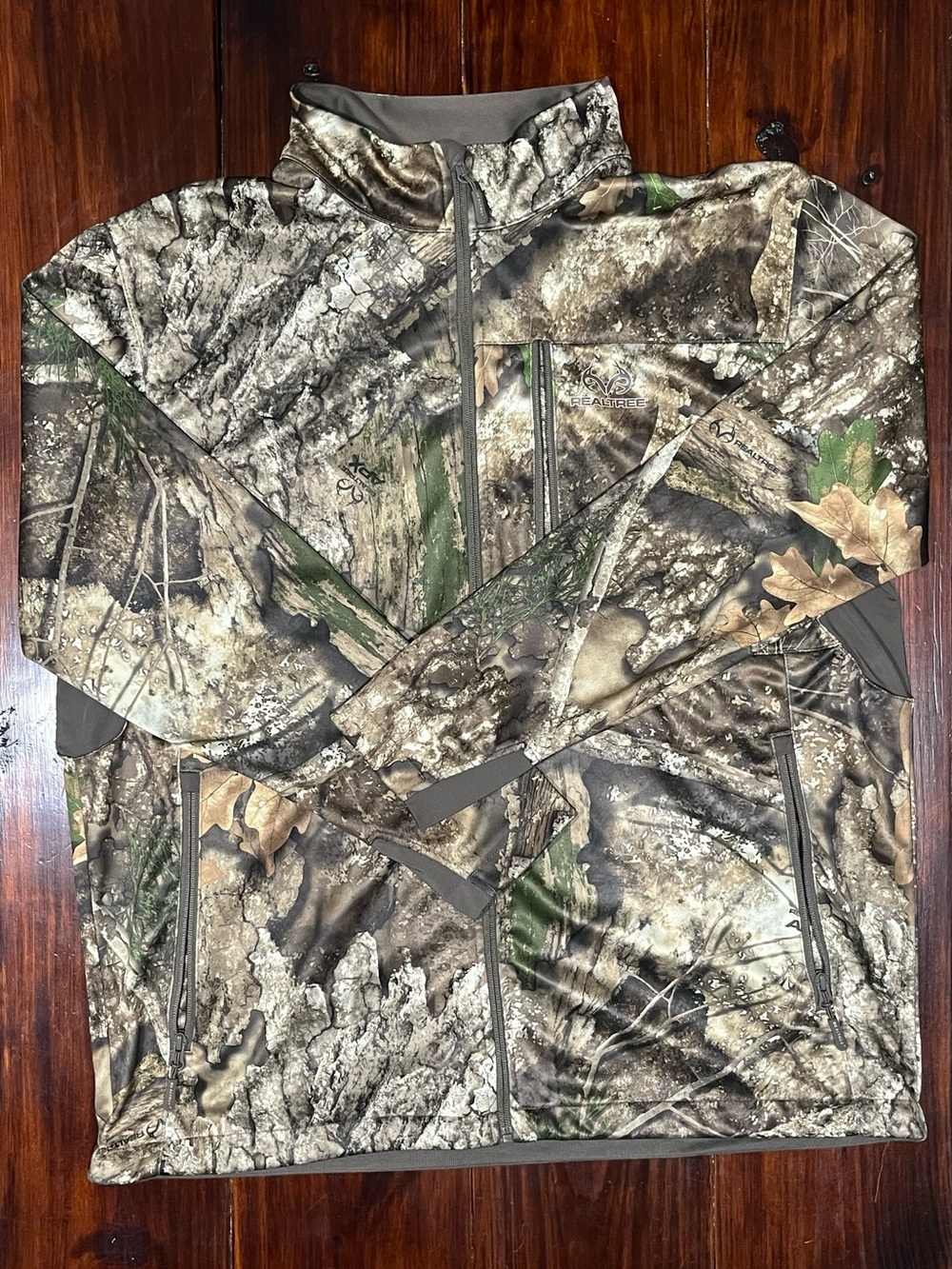 Realtree APX Hunting Jacket Mens XL Major Brown Camo Full Zip Performance